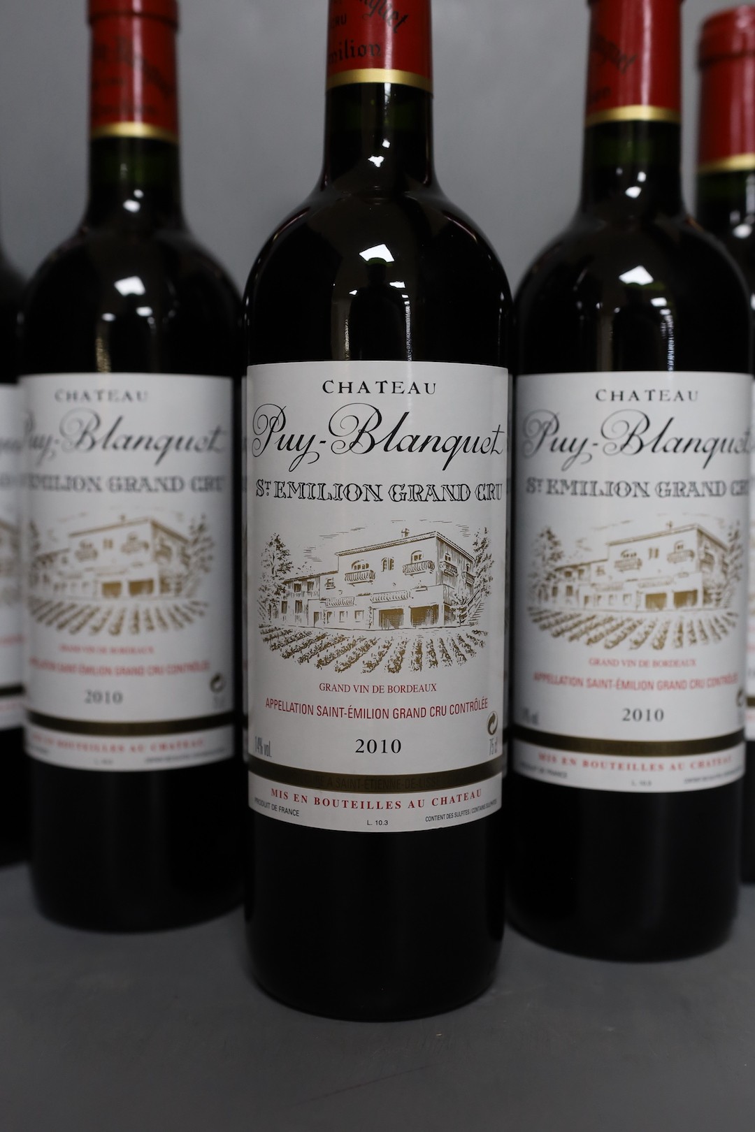 Six bottles Chateau Puy-Blanquet -St Emilion Grand Cru, 2010, 75cl